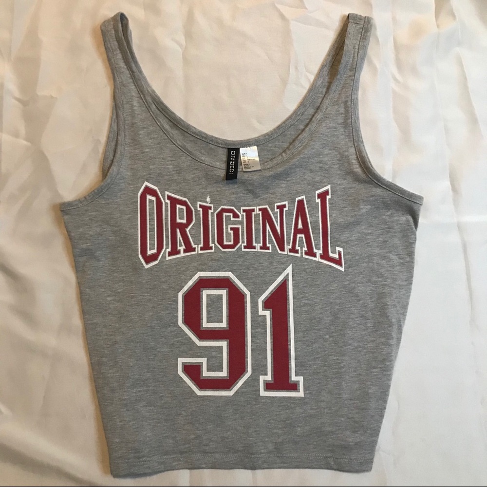 Gray crop top